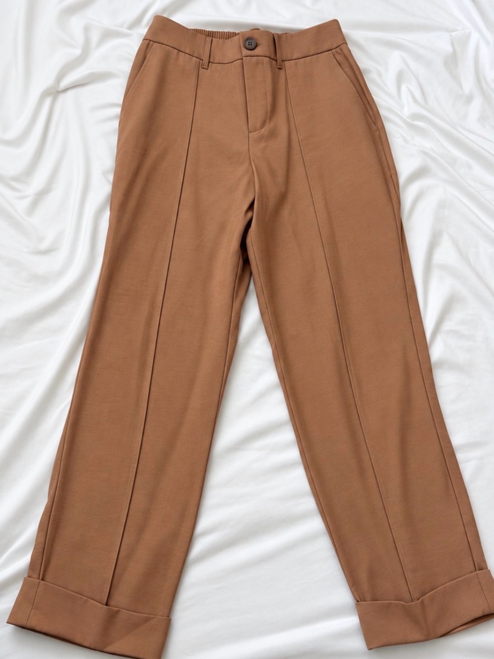 a new day Women's Tan Straight-Leg Trousers